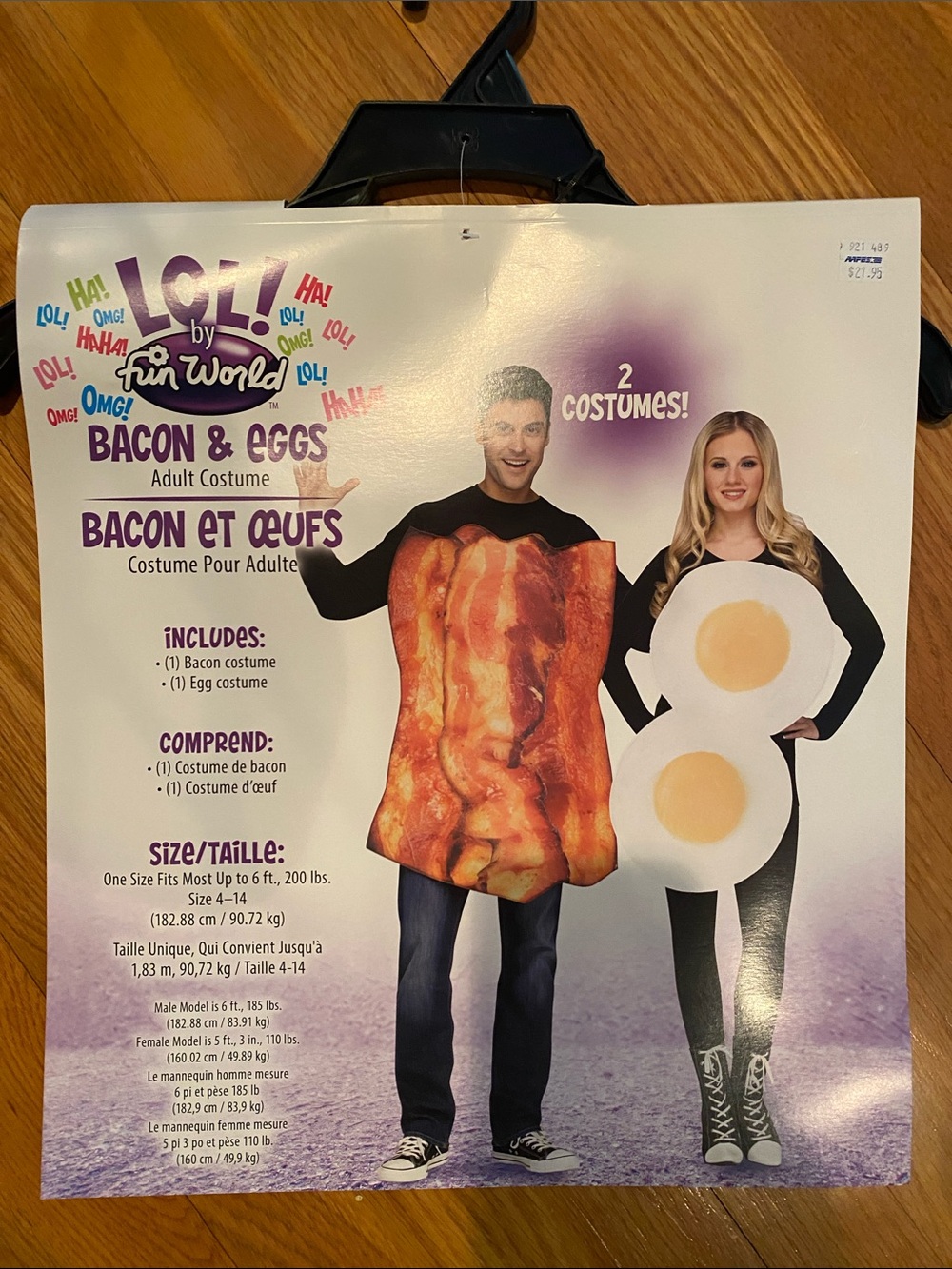 Bacon and Eggs Print Novelty Tunic Costume Tops